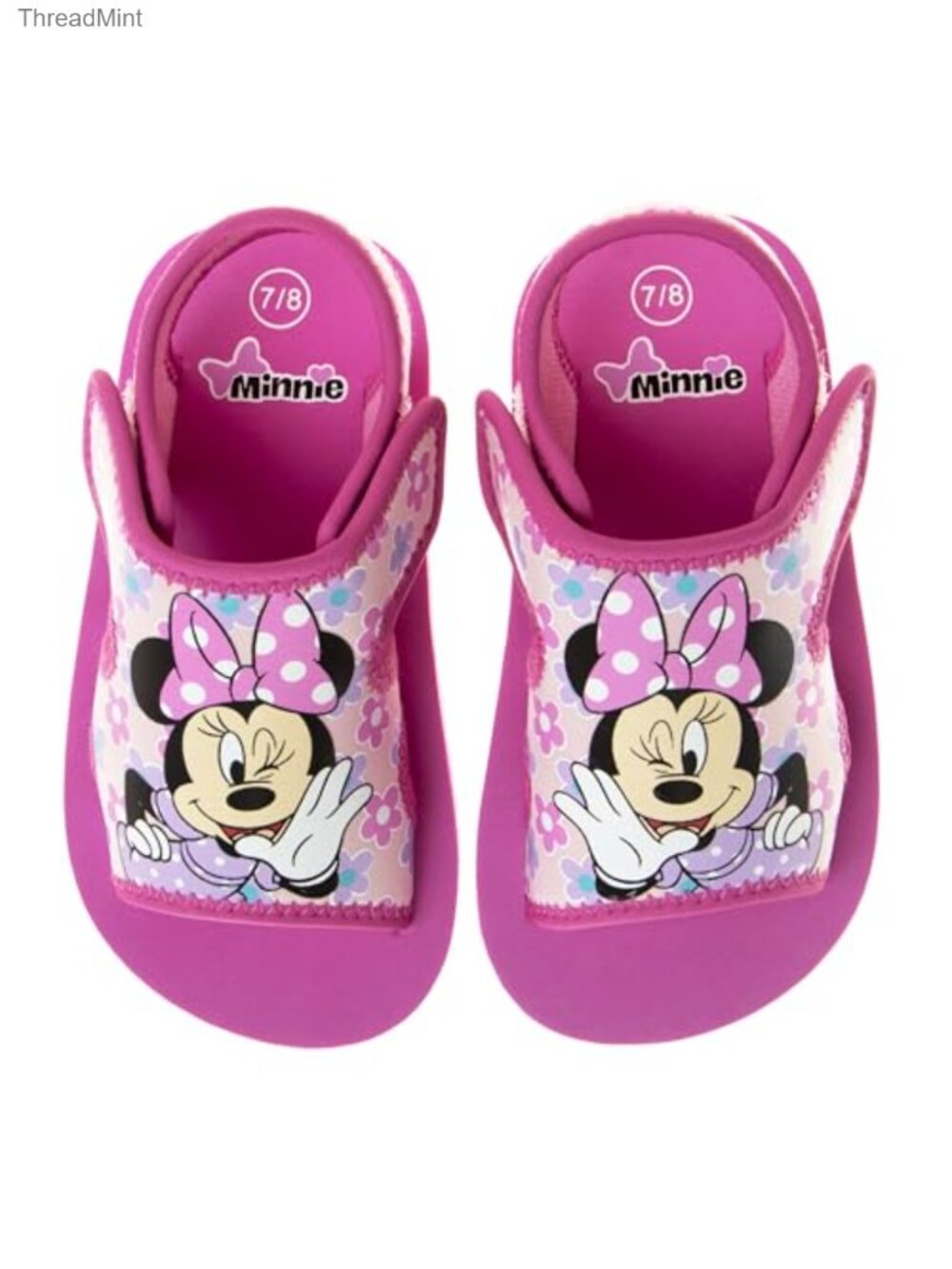 Girls Disney Minnie Mouse Open Toe Slip-On Sandals